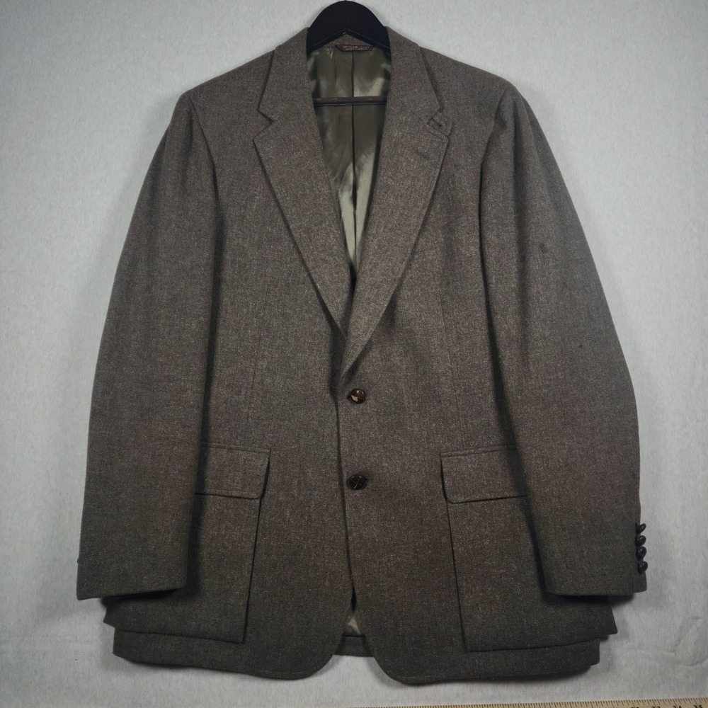 Cricketeer Marshall Fields Vintage Wool Tweed Blazer Jacket Dark Academia 40R